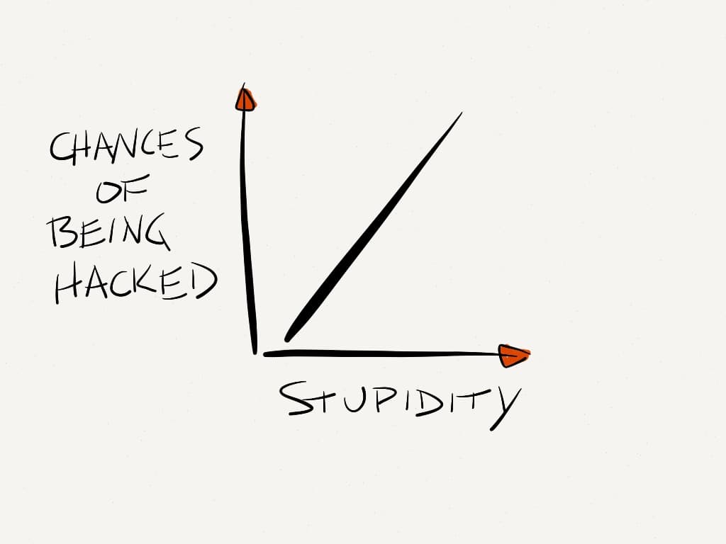 You have to be stupid to get hacked