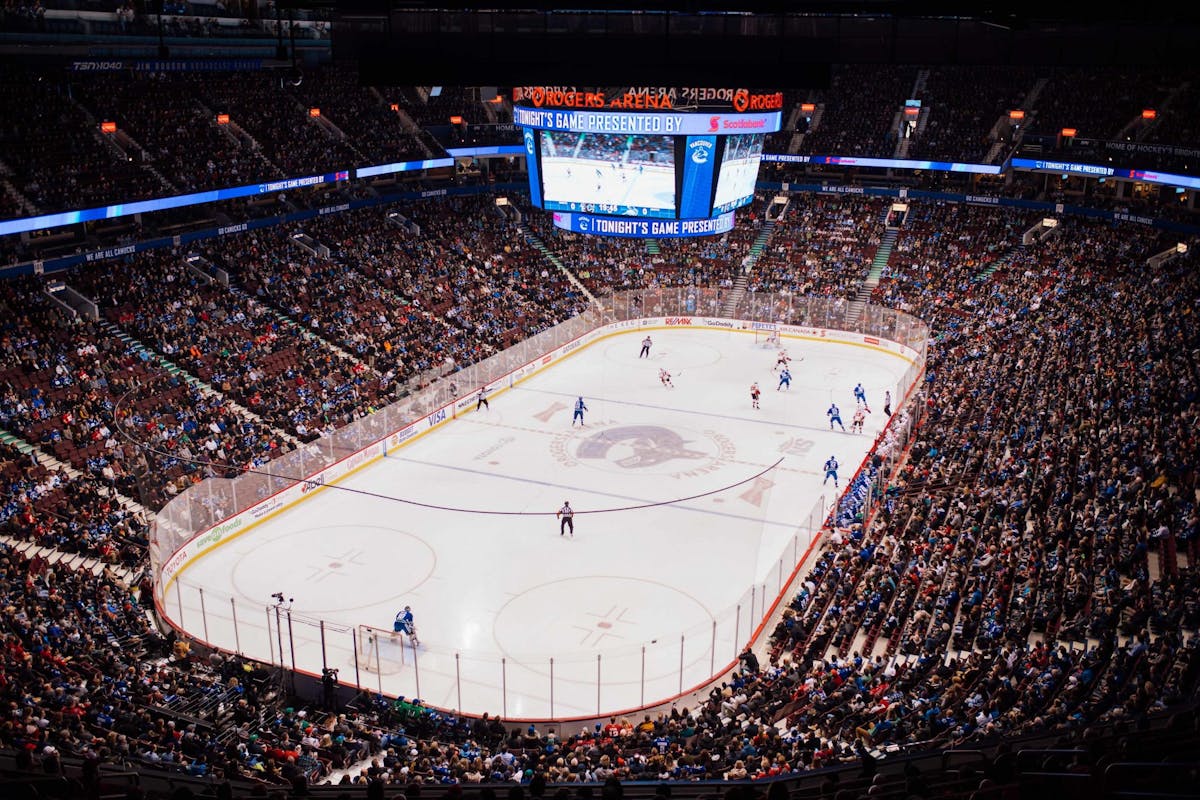 Canucks' giant scoreboard is missing from Rogers Arena