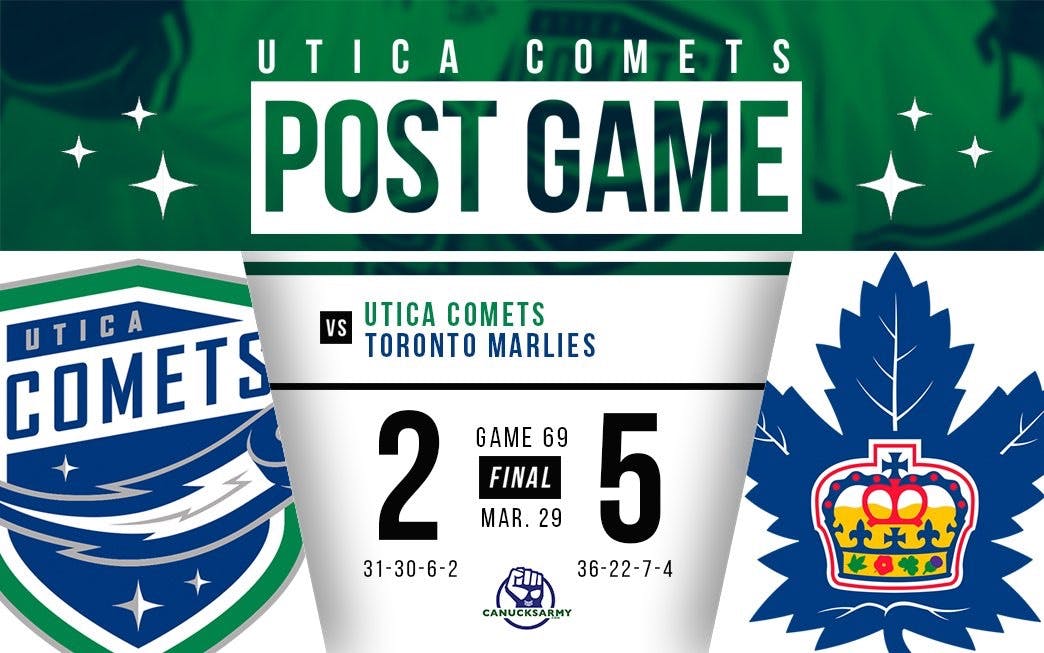 CanucksArmy Utica Comets PostGame Marlies Down Comets 52 As Playoff