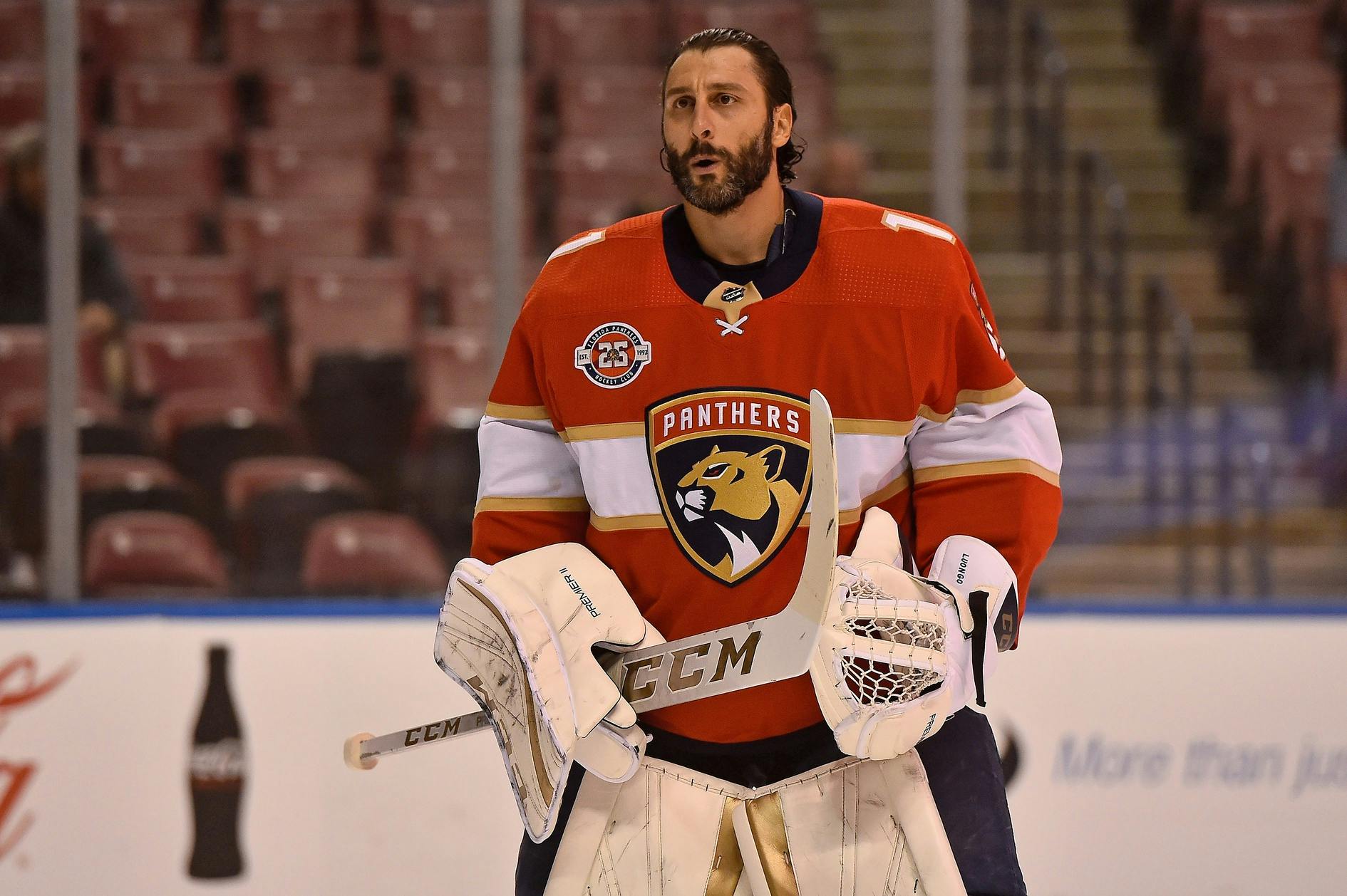 Panthers' Luongo out with upper-body injury