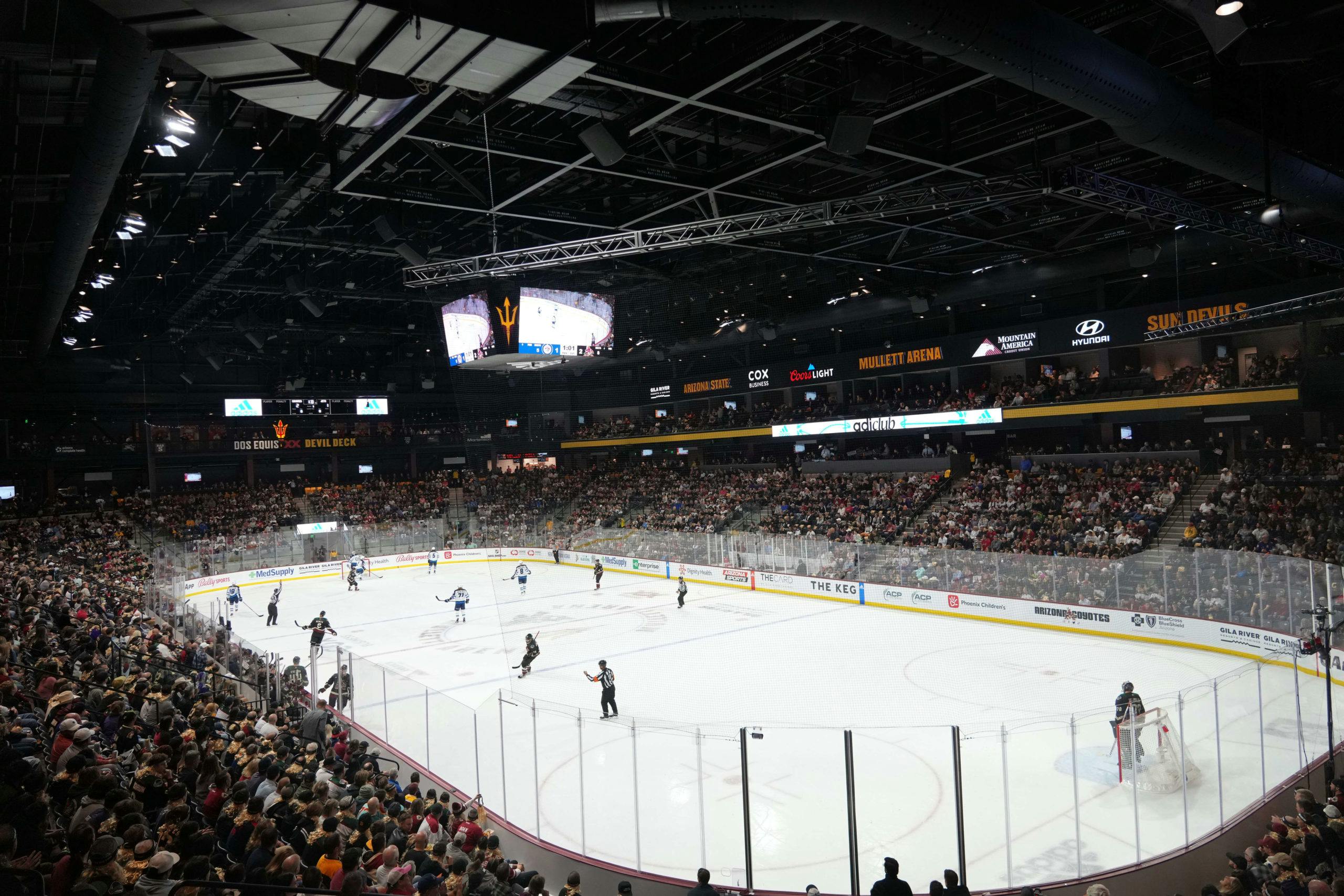 Why are the NHL's Coyotes playing at Arizona State's NCAA arena