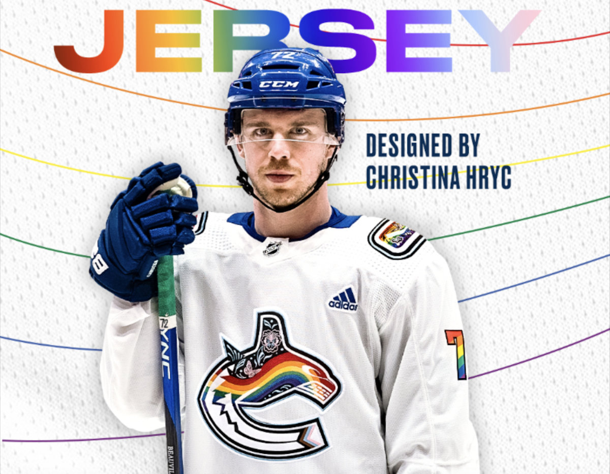 Canucks 2023 Pride Night jersey is an explosion of colour