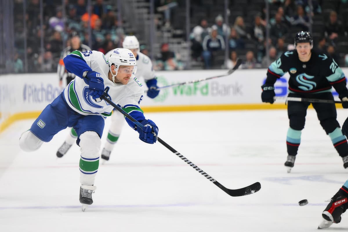 Scenes from morning skate: Bains with Miller and Boeser and a new look ...