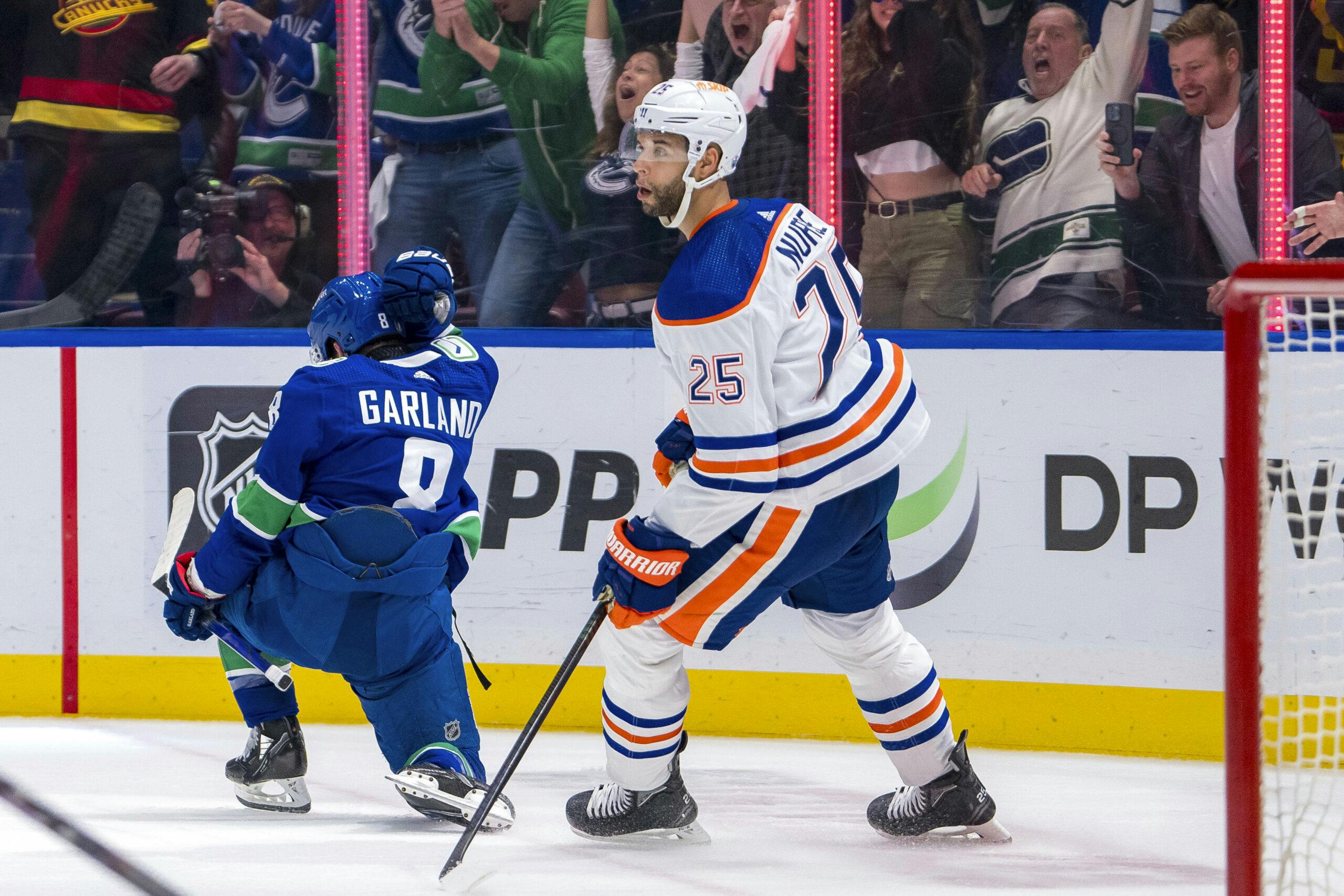 NHL betting preview for tonight's Game 2, all-Canadian matchup between the Vancouver Canucks and Edmonton Oilers