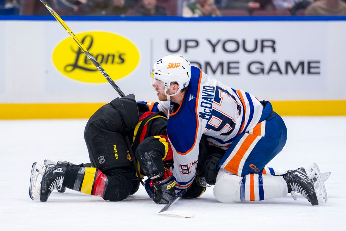 ‘Maybe the best way to win a hockey game’: Canucks’ Garland describes late-game scrum with McDavid