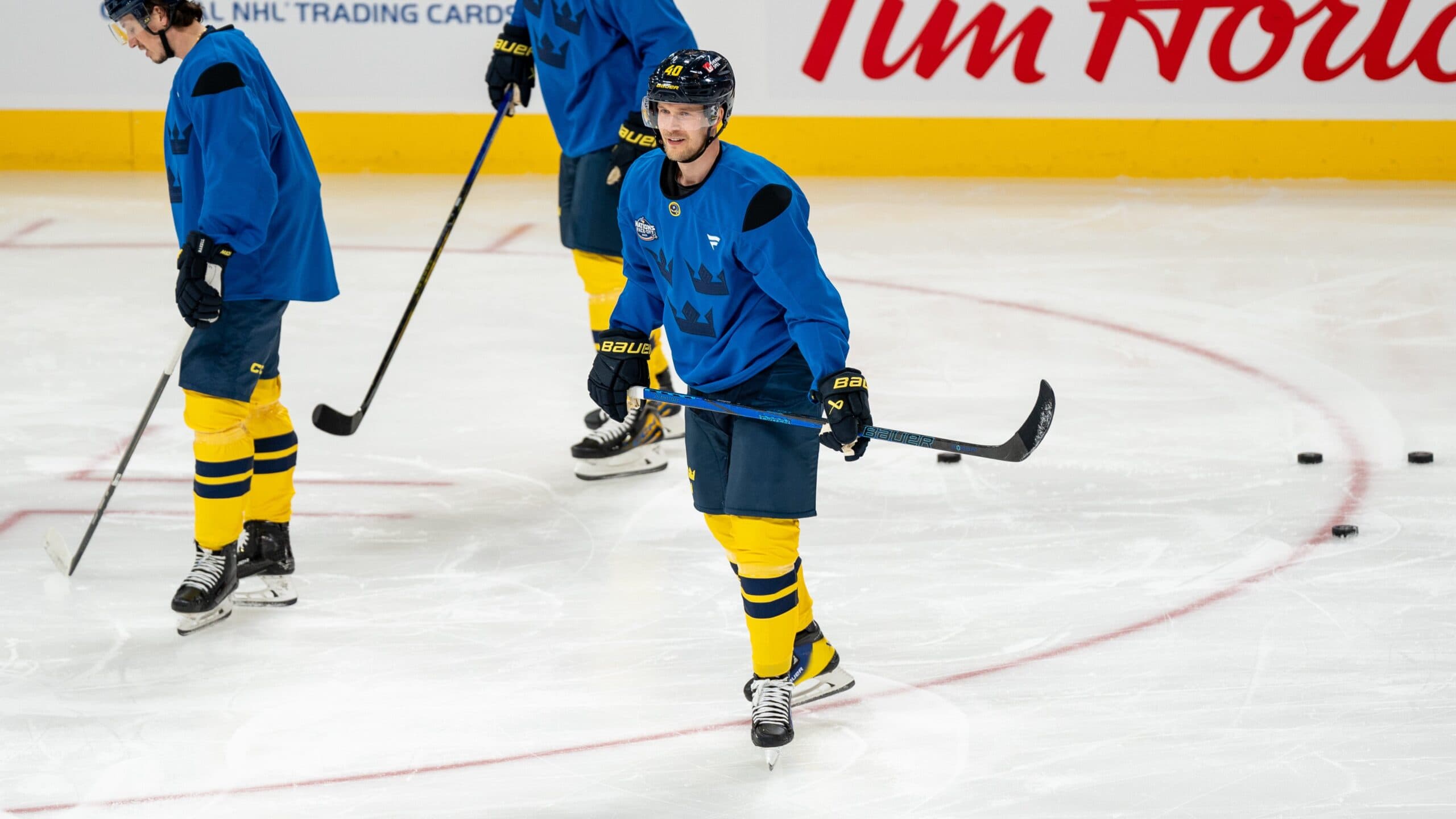 Vancouver Canucks forward Elias Pettersson at the 4 Nations Face-Off.