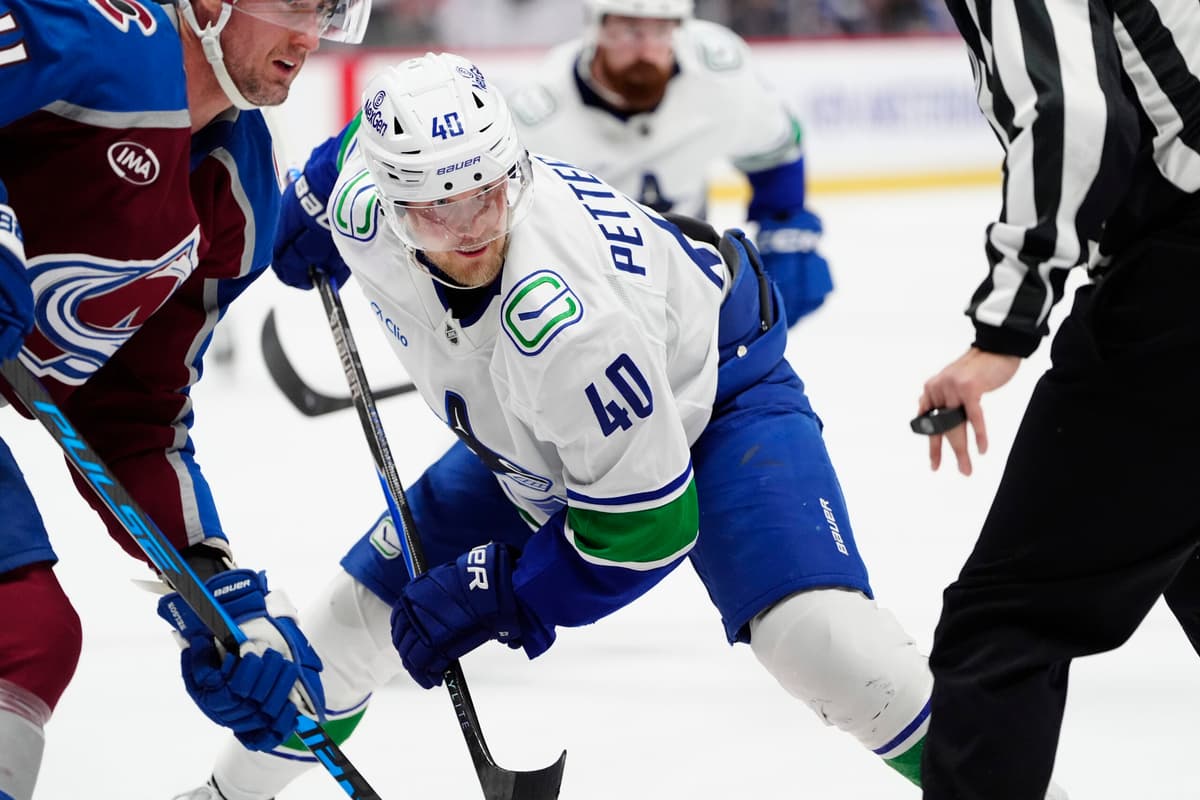 Image for Canucks’ Elias Pettersson out with upper-body injury vs. Wild