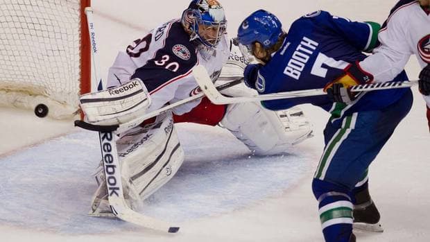 David Booth scored a goal against the Blue Jackets....during the 2011-2012 season.