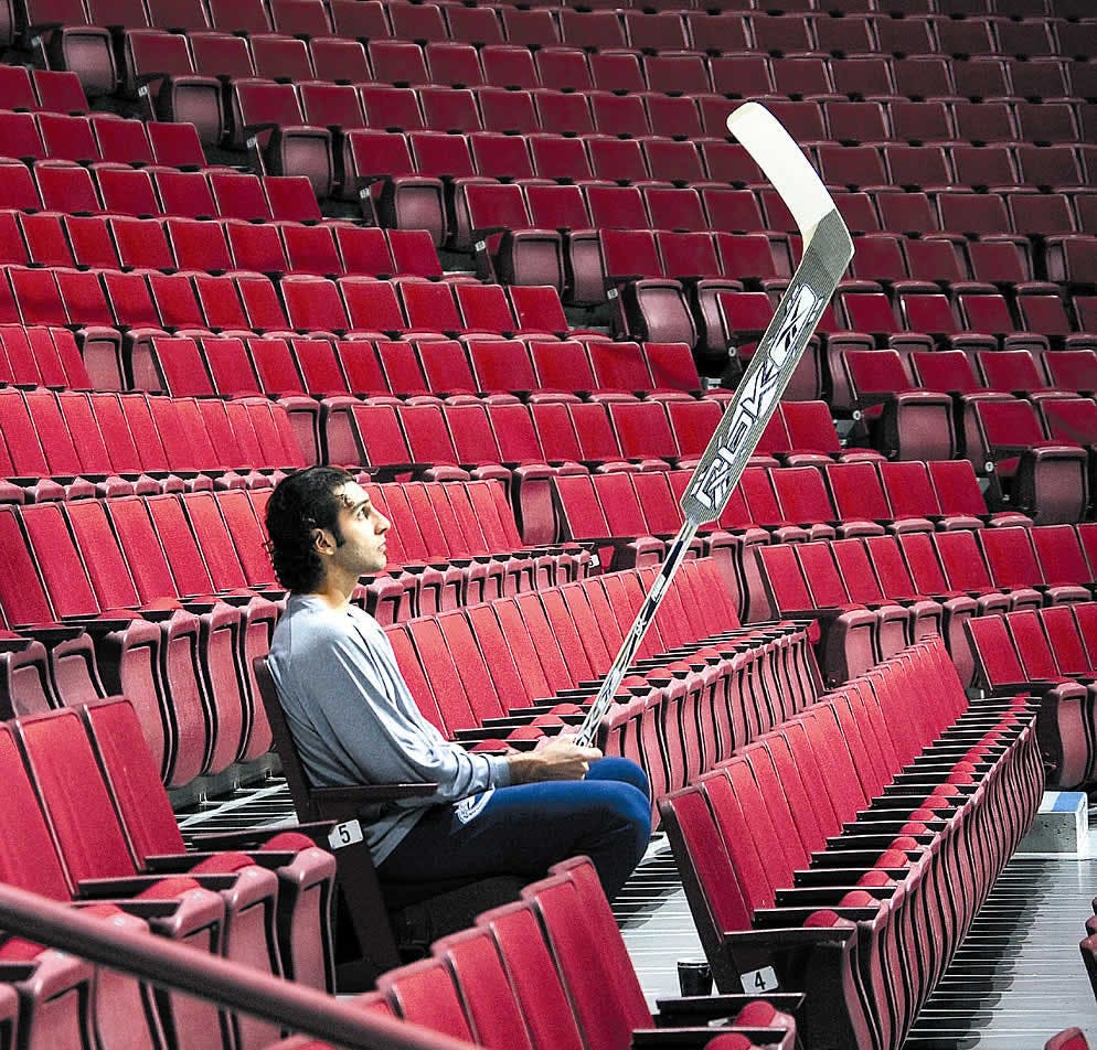 Luongo in the stands