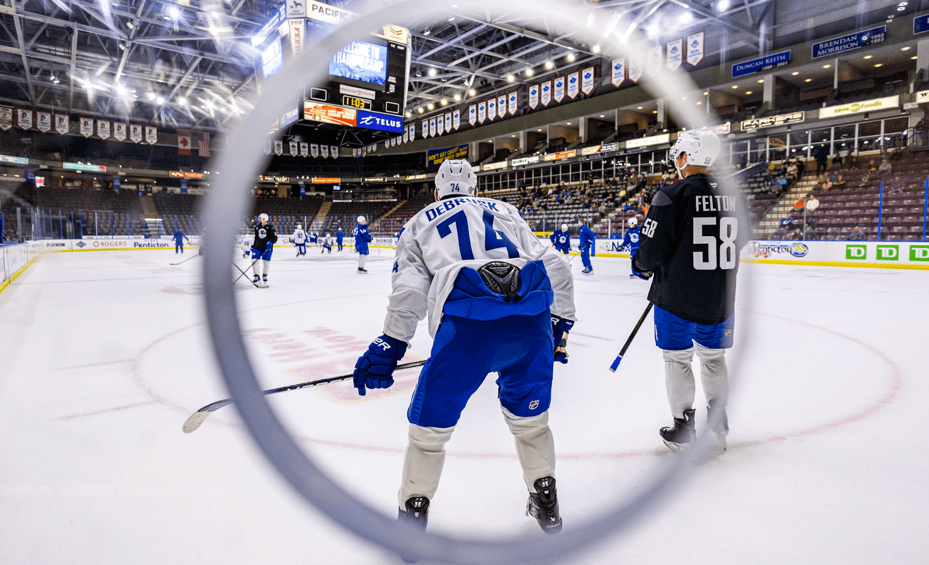 Jake DeBrusk during day one of Vancouver Canucks training camp at the South Okanagan Events Centre in Penticton, BC. Sep. 19 2024