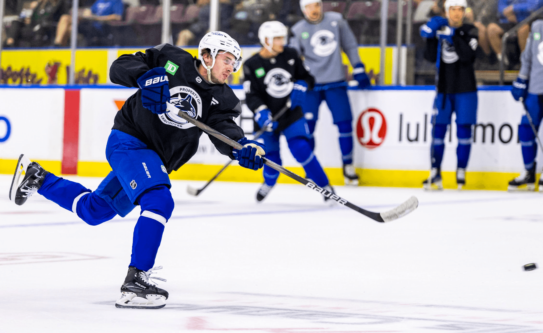 Quinn Hughes during day one of Vancouver Canucks training camp from Penticton, BC. Sep. 19, 2024
