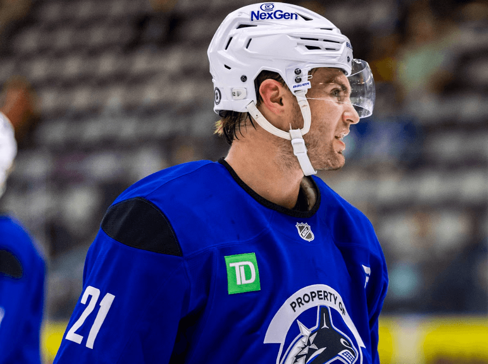 Nils Höglander during day three of Vancouver Canucks training camp 2024