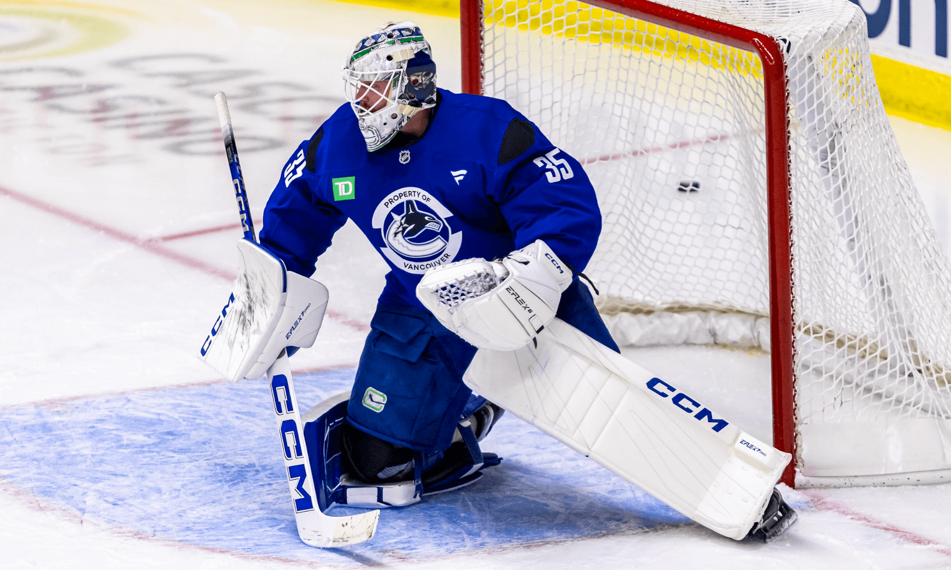Thatcher Demko works out ahead of day two of Vancouver Canucks training camp. Sep. 21 2024