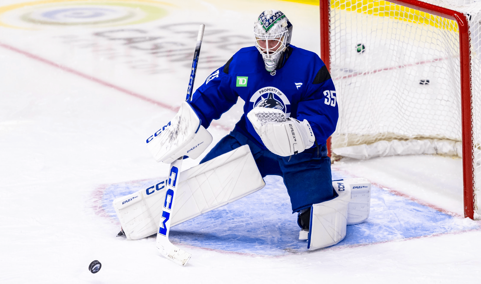Thatcher Demko works out ahead of day two of Vancouver Canucks training camp. Sep. 21 2024