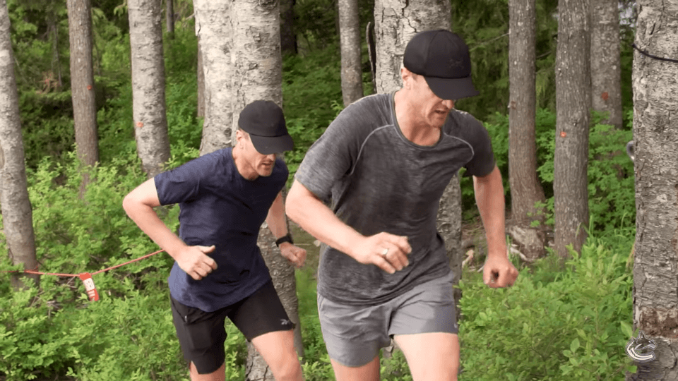 Vancouver Canucks legends Daniel and Henrik Sedin run up the Grouse Grind