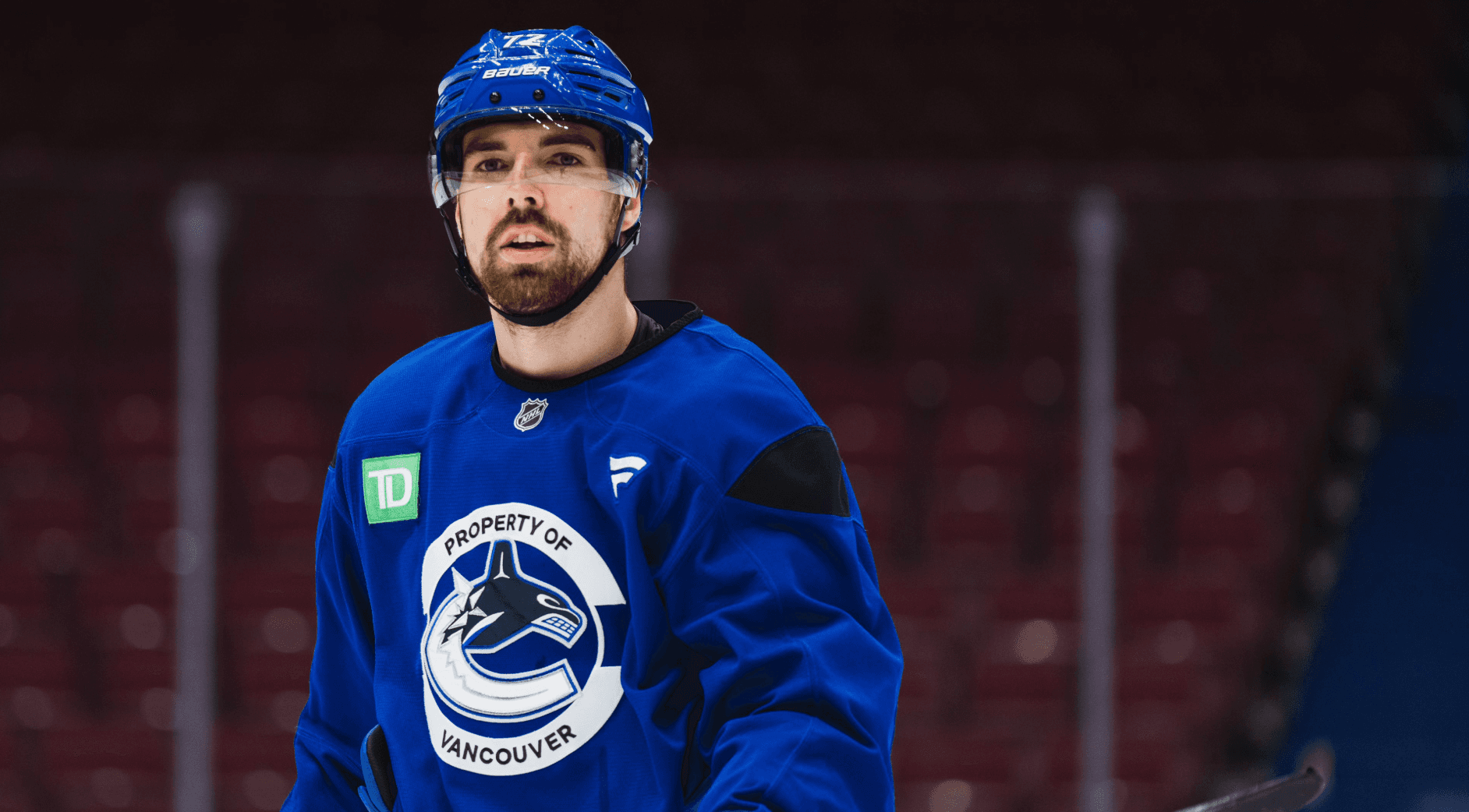 Vancouver Canucks forward Filip Chytil at practice.