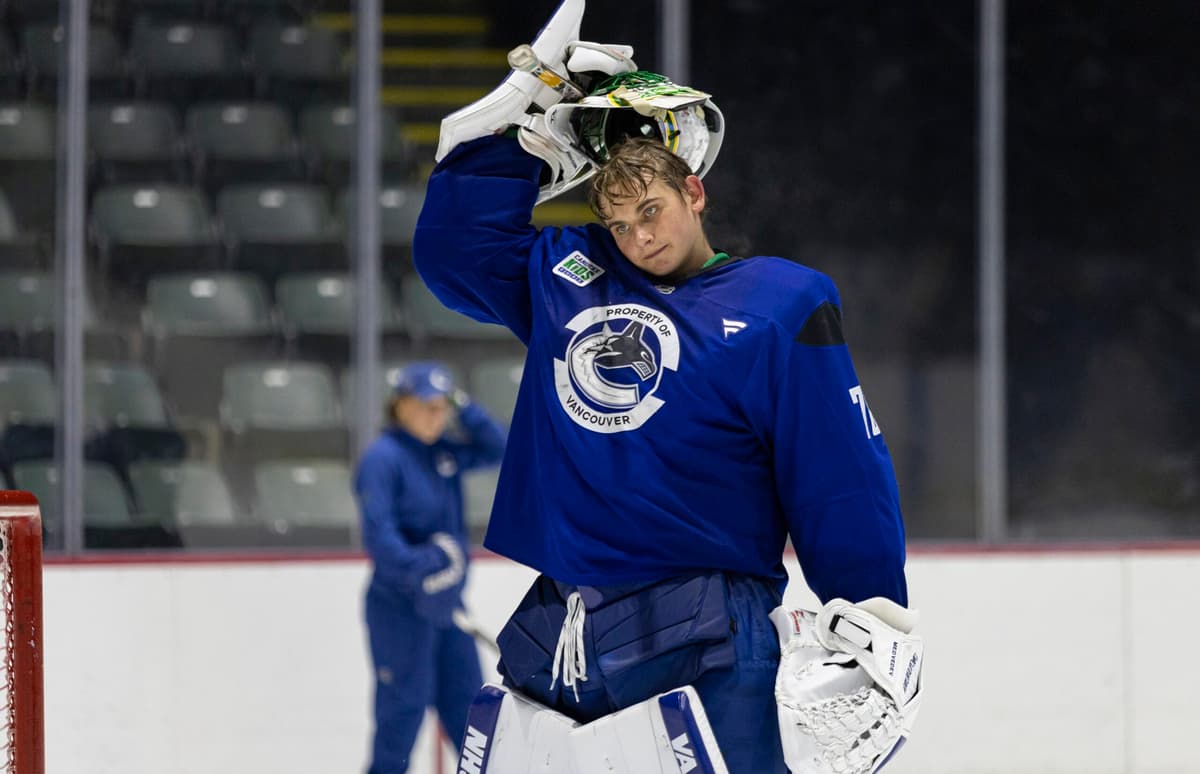 ‘I lost my game a bit’: Canucks goalie prospect Aleksei Medvedev reflects on difficult season